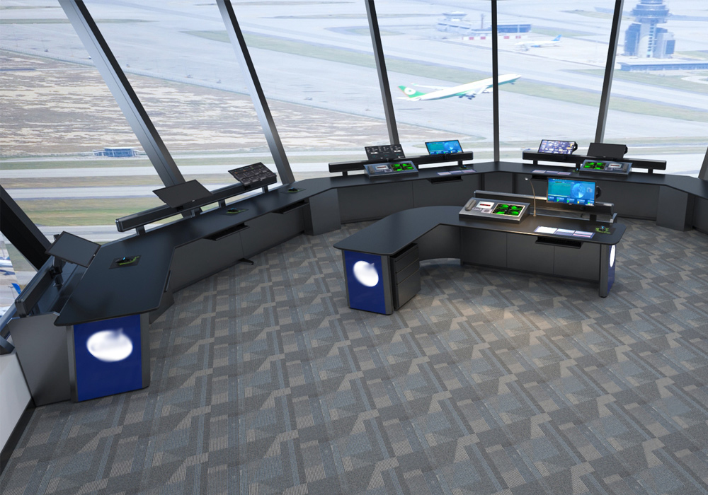 Центральная консоль управления воздушным движением в аэропорту определенной страны